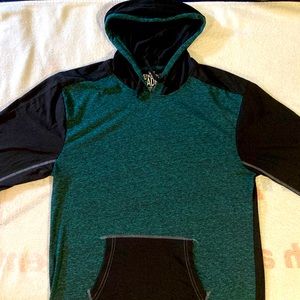 New Straight Faded Hooded Shirt Hoodie Green Heather / Black XL Extra Large